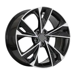 Alloy Wheels 18 19 Inch 18x8J 19x8.5J 5 Holes Black Five Spokes Cast Wheels For Audi A3 A4 A5 A6 A7 A8 Q2 Q3 Q5 Q7 Q8 S3 S4 S5