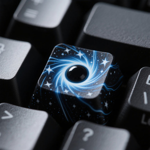 คีย์แคปแบบกำหนดเอง Singularity Eye ดีไซน์ Space Gravity สำหรับคีย์บอร์ดแบบกลไก MX สีและวัสดุแบบกำหนดเอง OEM <span class=keywords><strong>แบรนด์</strong></span> TechRexy - Product Image 2