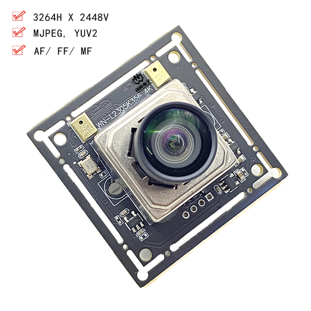 4K 8MP USB2.0 Camera Module High Speed IMX334 Sensor UVC Drive Free Wide Field View Autofocus/Fixed Focus