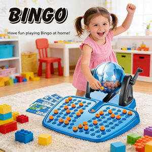 Jeu de bingo en plastique pour enfants, à faire soi-même, avec 90 numéros et 24 cartes, amusant, emballage en boîte de couleur conforme, jouets amusants pour les fêtes d'enfants - Product Image 2