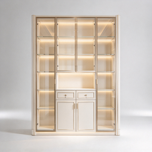 Mueble Zapatero Moderno para Entrada con Puerta de Cristal, Organizador de Almacenamiento para Pasillo, Mueble Minimalista para Apartamento o Villa - Product Image 1