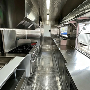Customized Fully Equipped Mobile Kitchen Food Trailer Stainless Steel Concession Cart for Burger Pizza BBQ Hot Dog <b>Coffee</b> FOOD T - Product Image 6