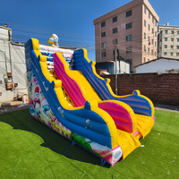 Toboggan gonflable à thème 6,5x4x5, grande aire de jeux intérieure parent-enfant, équipement d'extension pour enfants, vente en gros personnalisée