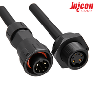 Connecteur circulaire M16 10A surmoulé à verrouillage par vis, étanche IP67, pour interconnexion d'alimentation des capteurs industriels, de l'automatisation et des LED