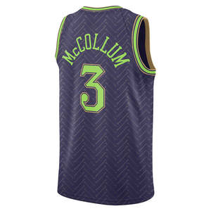 นิวออร์ลีนส์ของเยาวชนชาย #3 C.J. เสื้อบาสเกตบอลลาย Mccollum City Edition เสื้อกีฬาระบายอากาศได้ดีปักโลโก้ - Product Image 5