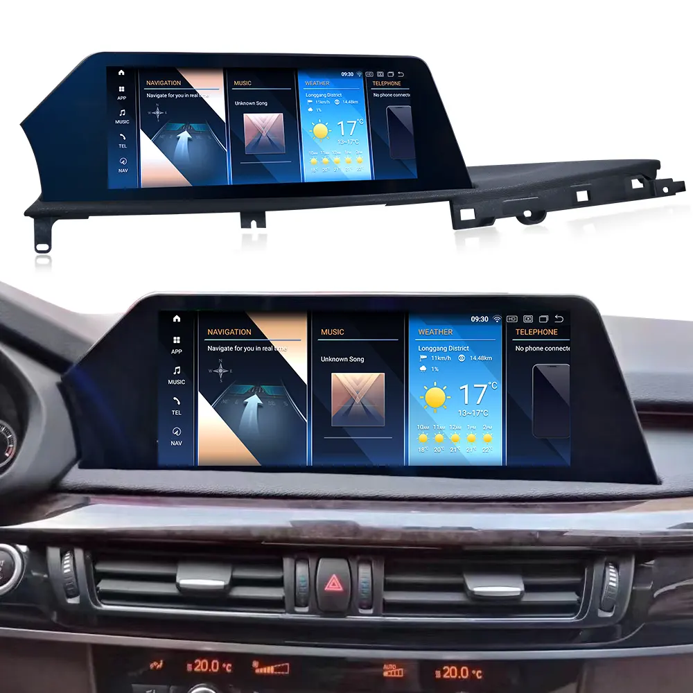 Radio Stereo mobil navigasi GPS 12.3 ", untuk BMW X5 F15 X6 F16 E70 E71 dengan Bluetooth DSP WiFi Mirror Link CarPlay Android Auto