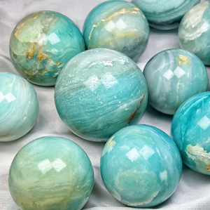 Esfera de Cristal de Calcita Azul del Caribe Natural al por Mayor para Decoración y Sanación - Product Image 1