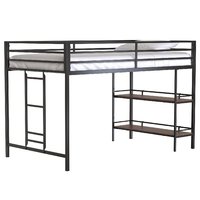 Lit superposé industriel double avec étagère métallique, construction robuste en métal, échelle facile à monter, chambre à coucher, ODM/OEM