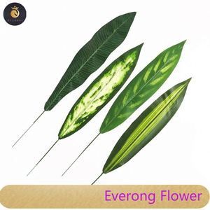 L'arum artificiel vert à une seule tige laisse des plantes artificielles au toucher réel - Product Image 1