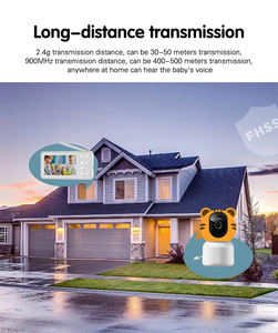 Babyphone HD sans fil avec application Tuya <span class=keywords><strong>sur</strong></span> téléphone mobile, détection de température de la chambre du bébé, alarme grand angle 2,4 G - Product Image 4