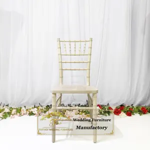 Toptan yıkama beyaz ahşap tiffany düğün sandalyesi satılık