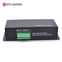Décodeur DMX512 3 canaux 4 canaux à haute efficacité DC12V-24V pour éclairage de scène, contrôle de bande LED 5050, port XLR RJ45