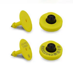 Free Sample 134.2khz LF RFID Animal Ear Tags For Sheep Pigs Goat And Dog Livestock Management