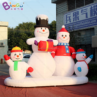 Bonhomme de neige gonflable géant de Noël avec lumières LED pour la décoration extérieure de la cour et du jardin