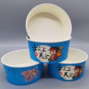 Embalagens retangulares de papel de embalagem para salada, embalagem quadrada de revestimento biodegradável de pla, tigelas de salada de alimentos com tampa de pe rpet pp - Product Image 4