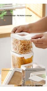 Bocaux de conservation hermétiques en PET transparent en gros, contenants alimentaires en plastique anti-humidité pour céréales, lait en poudre, organisateur de garde-manger - Product Image 3