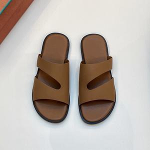 Sandalias Romanas Europeas para Hombre, de Cuero Genuino, Transpirables, con Diseño Sólido, Estilo Slip-On, Talla Grande, Novedad Verano 2025 - Product Image 3