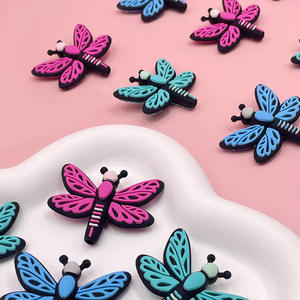 Silicone Dragonfly Teething <b>Beads</b> For Babies 0-24 Months Unisex Food Grade Safe Shape Butterfly Colorful Loose <b>Beads</b> - Product Image 3