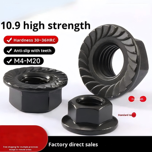 Tuerca de brida GB6177, zincada, hexagonal, dentada, antiaflojamiento, rosca fina derecha, Clase 4.8 6.8 M5 M6 M8 M10, uso general/pesado - Product Image 5
