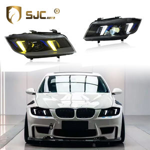 อะไหล่รถยนต์ SJC สำหรับ BMW ซีรีส์ 3 E90 ปี 2005-2012 ไฟหน้าดีไซน์ใหม่ทรงตาแมว สีเหลือง - Product Image 1