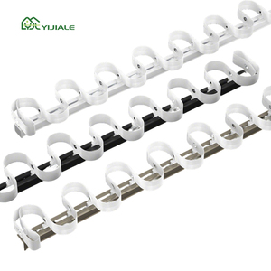 YIJIALE Riel de cortina empotrado con pliegues ondulados en forma de S, sin patentes/IP, con soportes ocultos para separador de ambientes - Product Image 1