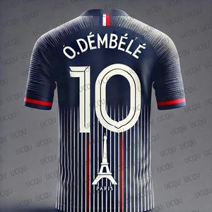Camiseta de Fútbol Edición Especial 2026, Diseño Dembélé Número 10, Ropa Deportiva, Informal, Transpirable, para Niños y Adultos - Product Image 3