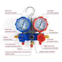 Kit d'outils de service pour climatisation automobile Aojie pour R134a, R410A, R22 et R407C avec jeu de manomètres