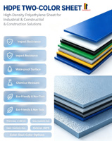 Plaque en plastique sandwich bicolore HDPE gravable pour panneaux d'avertissement et étiquettes d'identification