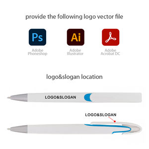 Büyük klip ofis yazma basmalı tükenmez kalem renkli ucuz reklam hediye büyük klip promosyon kalemler ile özel logo - Product Image 5