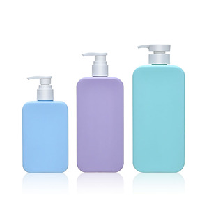 Chai nhựa đựng mỹ phẩm, chai dầu gội, in lưới, chai lotion hình vuông HDPE tùy chỉnh 500ml 1000ml - Product Image 4