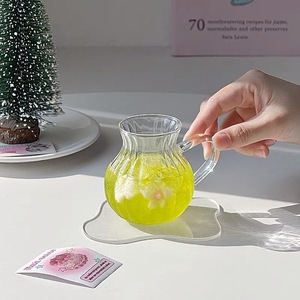 Gobelet en <span class=keywords><strong>verre</strong></span> isolé transparent créatif Lelyi, minimaliste, petit, résistant aux températures tropicales, pour café, lait, fruits, <span class=keywords><strong>verre</strong></span> - Product Image 4