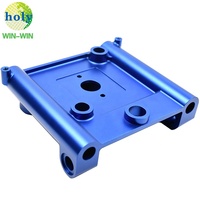 Plaque avant en aluminium d'usinage CNC anodisé bleu OEM personnalisé avec des services d'usinage CNC de précision