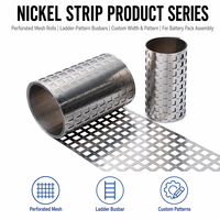 Bande perforée en nickel pur sur mesure, motif échelle, 0,10-0,30 mm, pour soudure par points de batteries, barre omnibus pour cellules 18650 21700