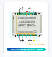 Télécommande RF universelle Century Aoke DC 8 canaux FSK à saut de fréquence 420-450 MHz avec code d'apprentissage, portée 300 m, pour interrupteur domestique