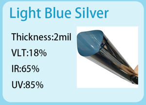 فيلم عاكس فضي أزرق فاتح ذو رؤية أحادية الاتجاه، فيلم زخرفي تجاري للمباني والنوافذ الزجاجية العازلة للحرارة - Product Image 3