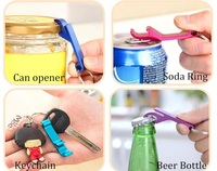 Décapsuleur de bouteille en métal coloré avec logo laser personnalisé, porte-clés multifonctionnel, décapsuleur de bière en alliage d'aluminium portable, sublimation