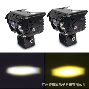 Motorcycle Spotlights Dual Color <b>Led</b> 12-24V Off-Road <b>Work</b> <b>Lights</b> With White And Yellow Illumination - Product Image 5