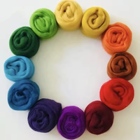 20g 130 Colors Needle Felting Wool Chunky Knitting Roving Yarn for Felted Wool DIY Graduation Valentine's Day Non-Toxic Fast