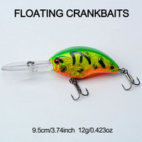 WEIHE 5 couleurs 9.5cm/12g appâts simulés leurre de pêche artificiel réaliste leurres durs pêche manivelle
