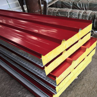 Mur et Toit en Acier Préfabriqué Ignifuge et Écologique pour Conception Industrielle, Isolation en Polyuréthane (PU) et Laine de Roche (EPS)