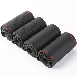 Funda Universal <span class=keywords><strong>para</strong></span> Volante <span class=keywords><strong>de</strong></span> Coche <span class=keywords><strong>de</strong></span> <span class=keywords><strong>Cuero</strong></span> Artificial, Cosida a Mano, Funda <span class=keywords><strong>para</strong></span> Volante Cosida a Mano, 38 cm - Product Image 1
