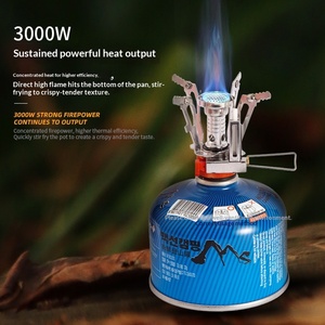 Réchaud à gaz compact en acier pour l'extérieur avec allumage électronique, cuisinière au butane portable pour le camping, le pique-nique, réchaud à gaz portable à 4 brûleurs - Product Image 3