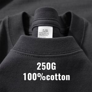 เสื้อยืดเปล่าเนื้อหนัก 250 กรัม พิมพ์ลายโลโก้แบบ DTG ผ้าฝ้าย 100% ทรงไหล่ตก สไตล์สตรีทแวร์ สำหรับผู้ชาย - Product Image 1