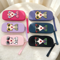 Sac de rangement pour lunettes de soleil pour femmes, modèle n° 3 étuis à lunettes portables en silicone résistant aux chocs avec boucle de suspension et fermeture éclair