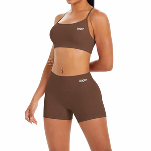 Leggings de yoga pour femmes en nylon et élasthanne, taille haute, anti-transparence, effet push-up, séchage rapide, avec soutien-gorge de sport, pour la gym, le yoga, la course et le fitness - Product Image 4