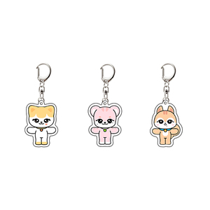 Venta al por mayor de accesorios de regalo: Llavero colgante de dibujos animados con tarjeta de muñeca de Gaeul, Yujin, Rei, Wonyoung, Liz y Leeseo, impreso en acrílico UV. - Product Image 3