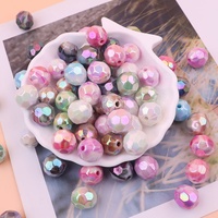 16mm Coloré Lâche Acrylique Solide Facettes UV AB Perles Brillantes pour Chunky Collier Perles Fabrication de Bijoux