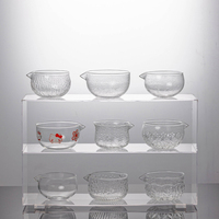 Ensemble de thé Gongdao en verre borosilicate haute résistance, style Japandi, avec support de séparation pour bol à thé Kung Fu – Vente chaude