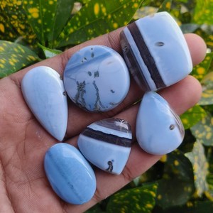 Opale naturelle multicolore Owyhee, cabochon, 6 pièces, pour la fabrication de bijoux, exportateur certifié OEM, ciré/huileé, tiers - Product Image 3