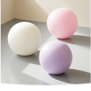 Beige Matt <span class=keywords><strong>Pilates</strong></span> Ball Custom Logo 20cm 25cm Gym Small Fitness Ball Logo Ejercicio Grueso Mini Yoga Stability Ball <span class=keywords><strong>Pilates</strong></span> - Product Image 2